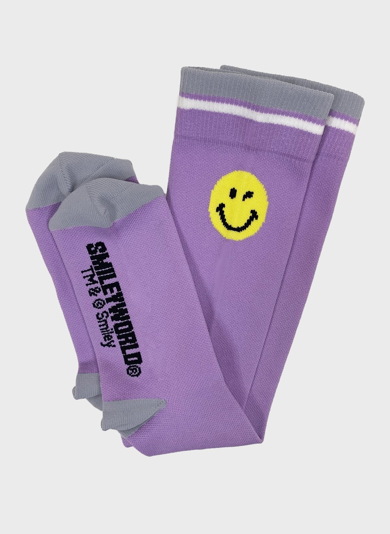 2-pack-compression-socks-SMILEY WORLD-x-koi-sa179-SMG-purple