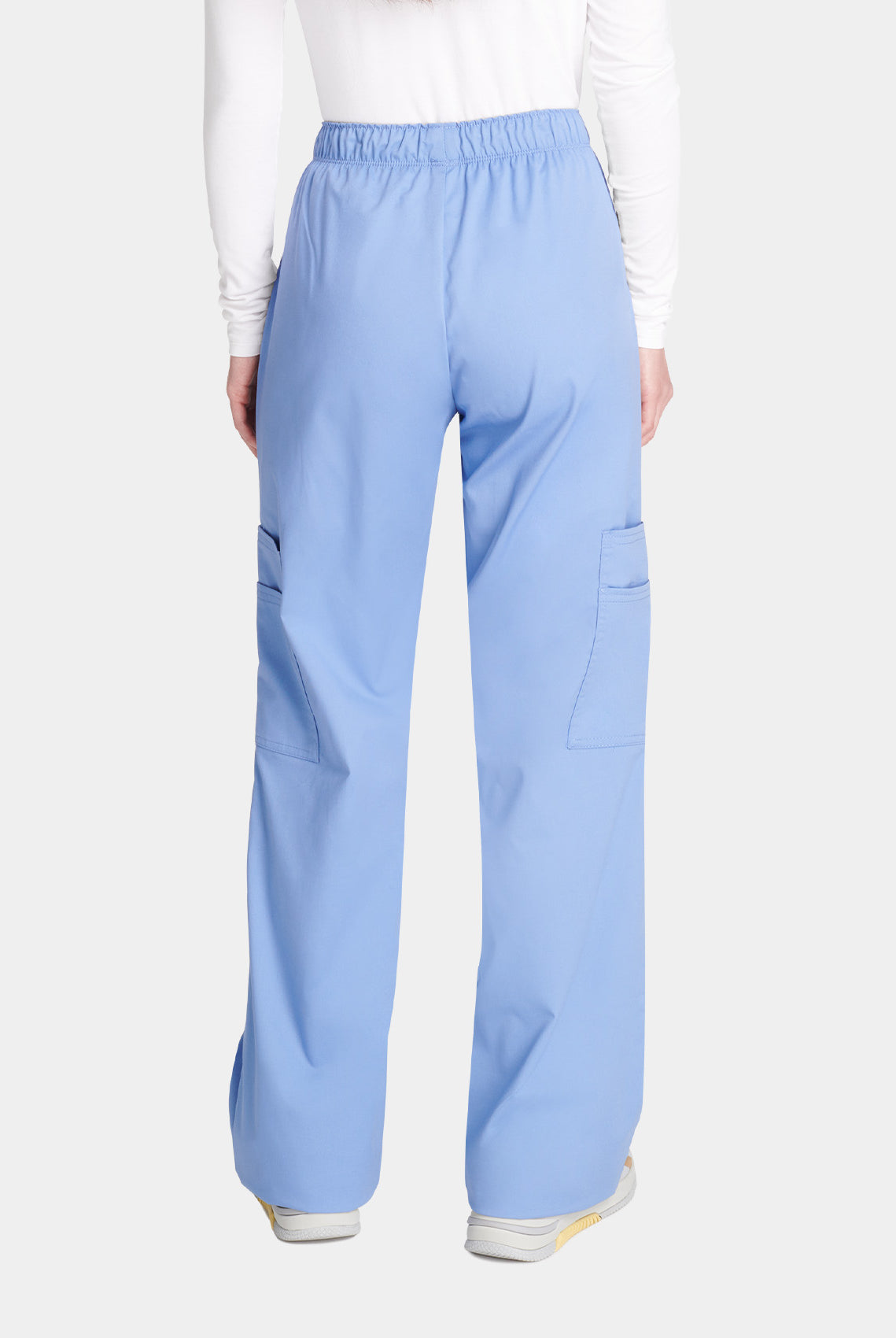 Cherokee Core Stretch Mid Rise Pull-On Cargo Scrub Trousers WWE4005-Ceil-Back