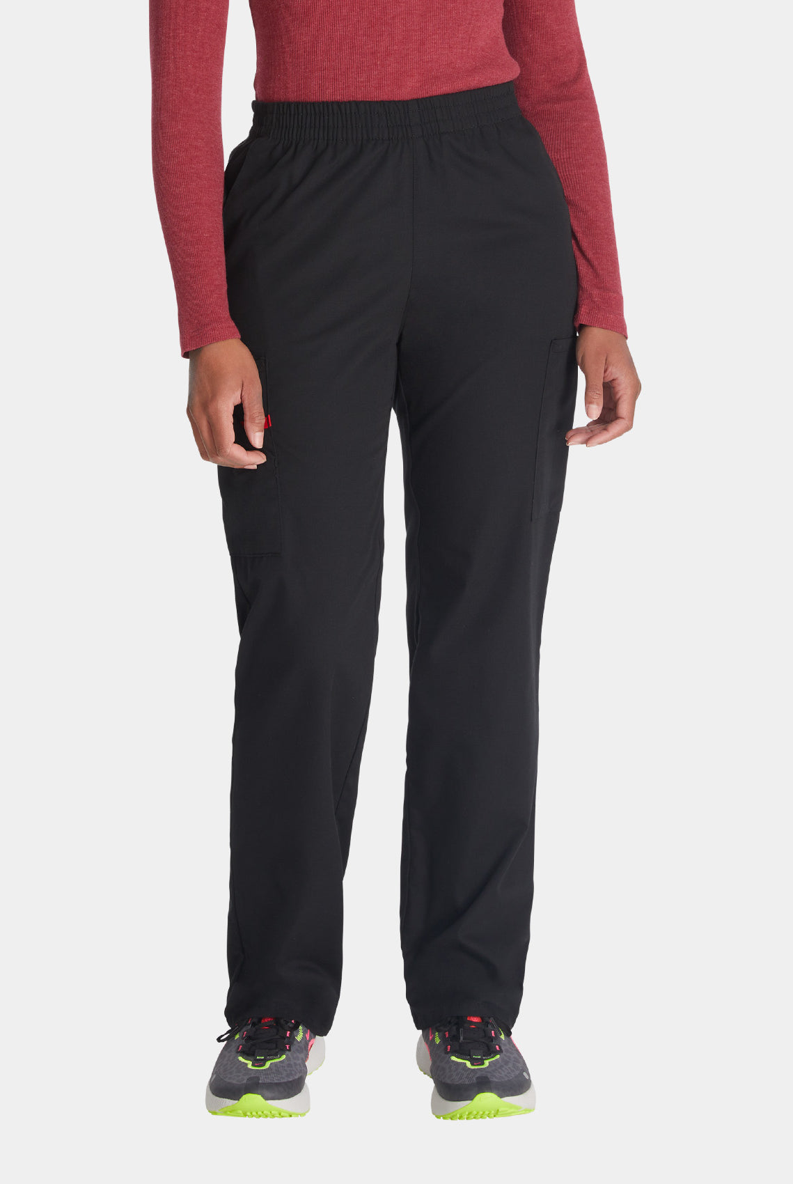 Dickies EDS Signature Ladies Natural Rise Tapered Leg Pull-on Scrub Trousers 86106-Black