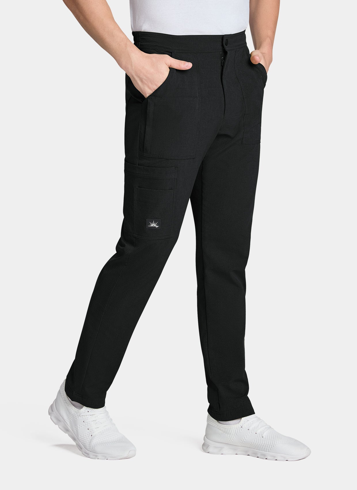 Men's Koi Solis black scrub trousers