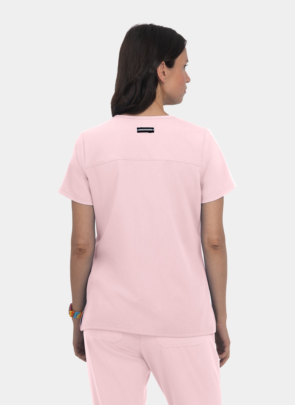 Koi Next Gen Hustle And Heart Scrub Top Pink Dream Women's back