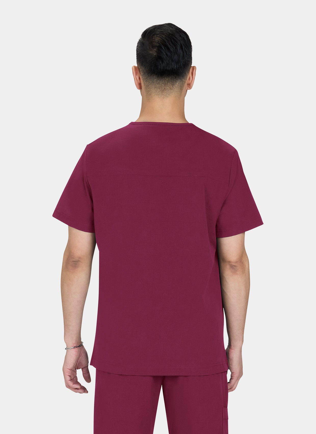 Koi Solis Caldwell Scrub Top Wine Back