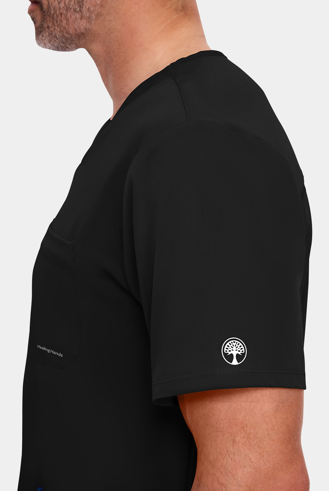 Healing Hands Mathew Scrub Top - Black