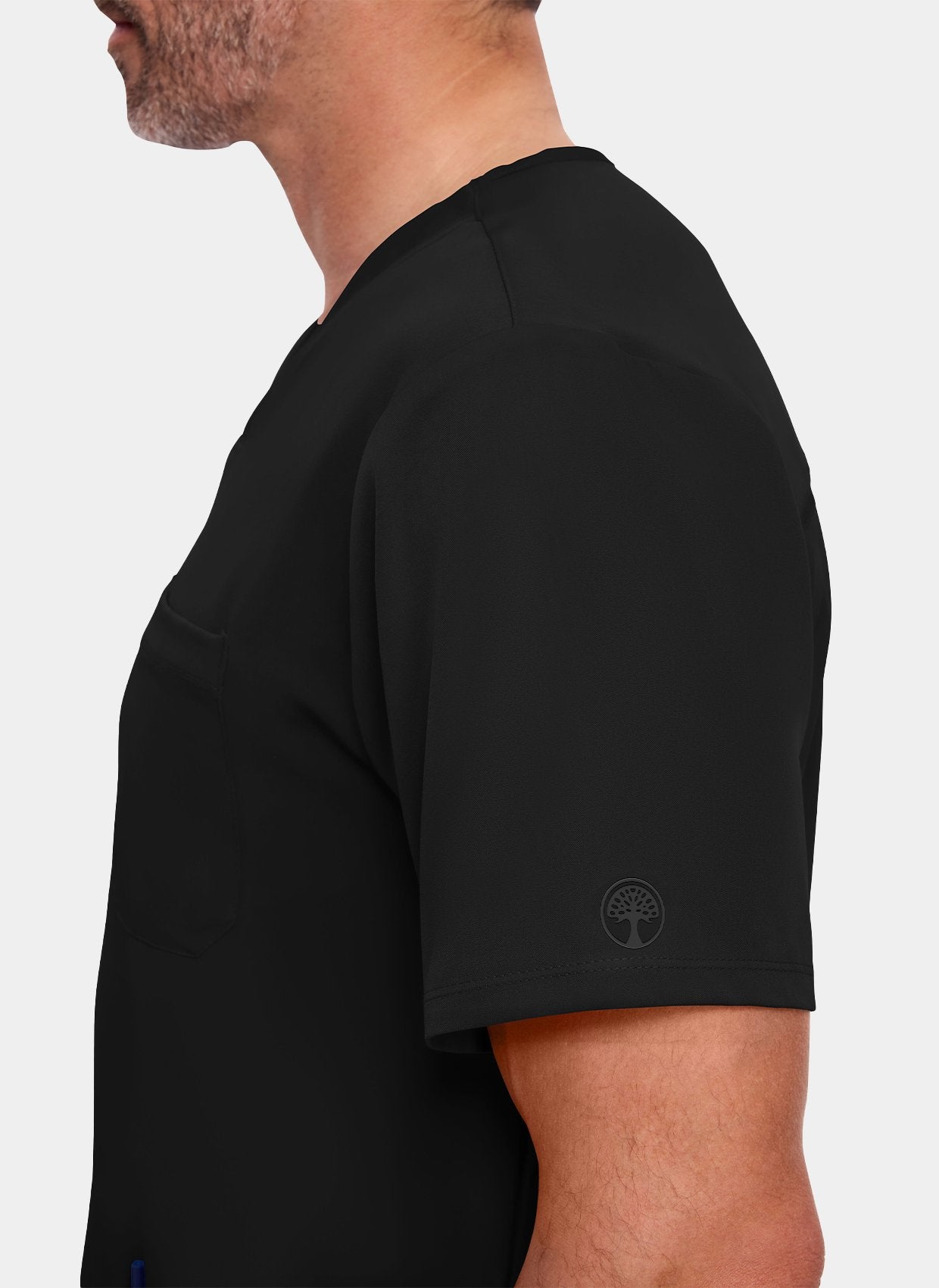 Healing Hands Mathew Scrub Top - Black