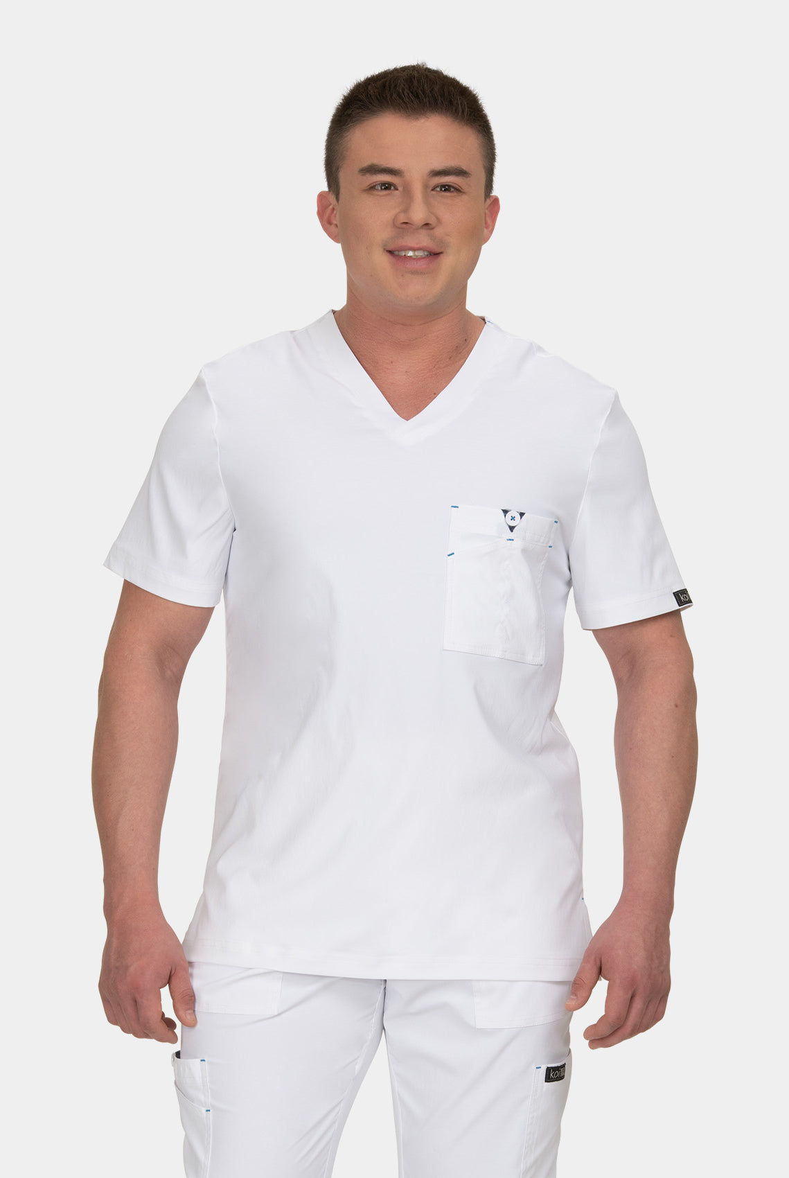Koi Basics Bryan Scrub Top - White