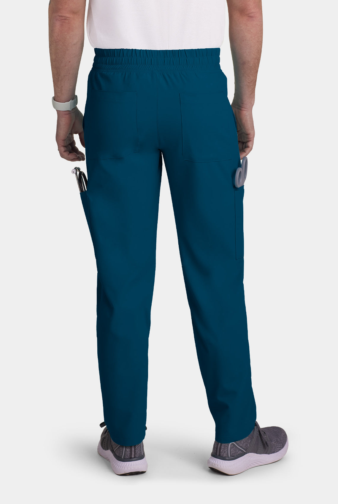 Koi Cureology Neuro Cargo Scrub Trousers - Caribbean - back