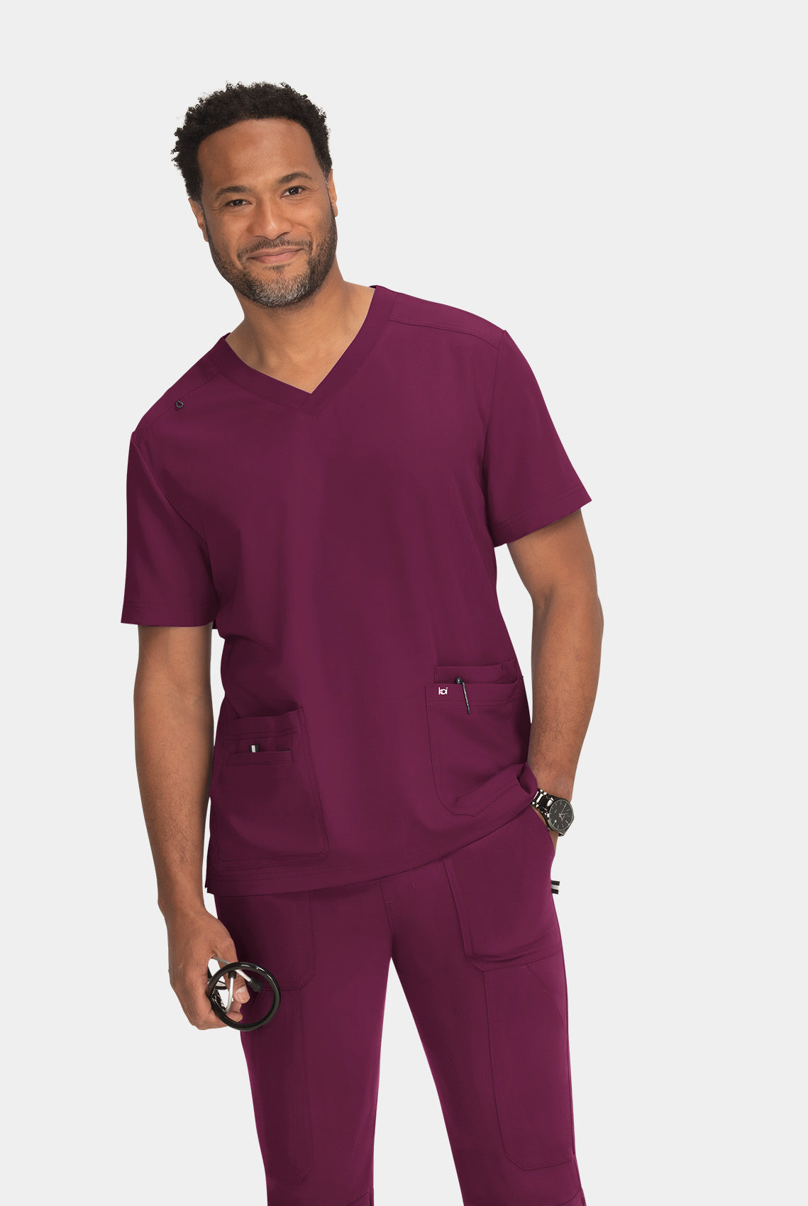Koi Next Gen Free To Be Scrub Top-Wine