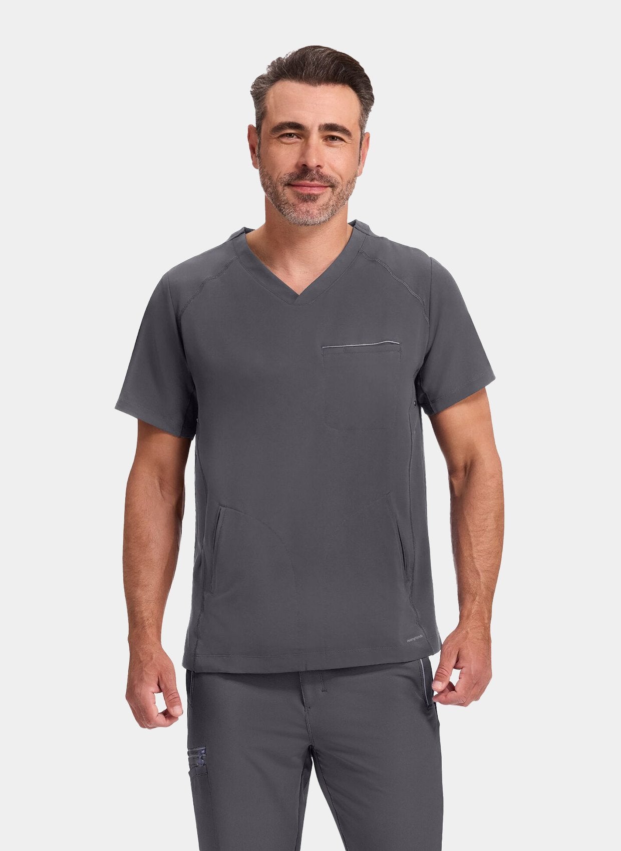 mens scrub top healing hands steven pewter