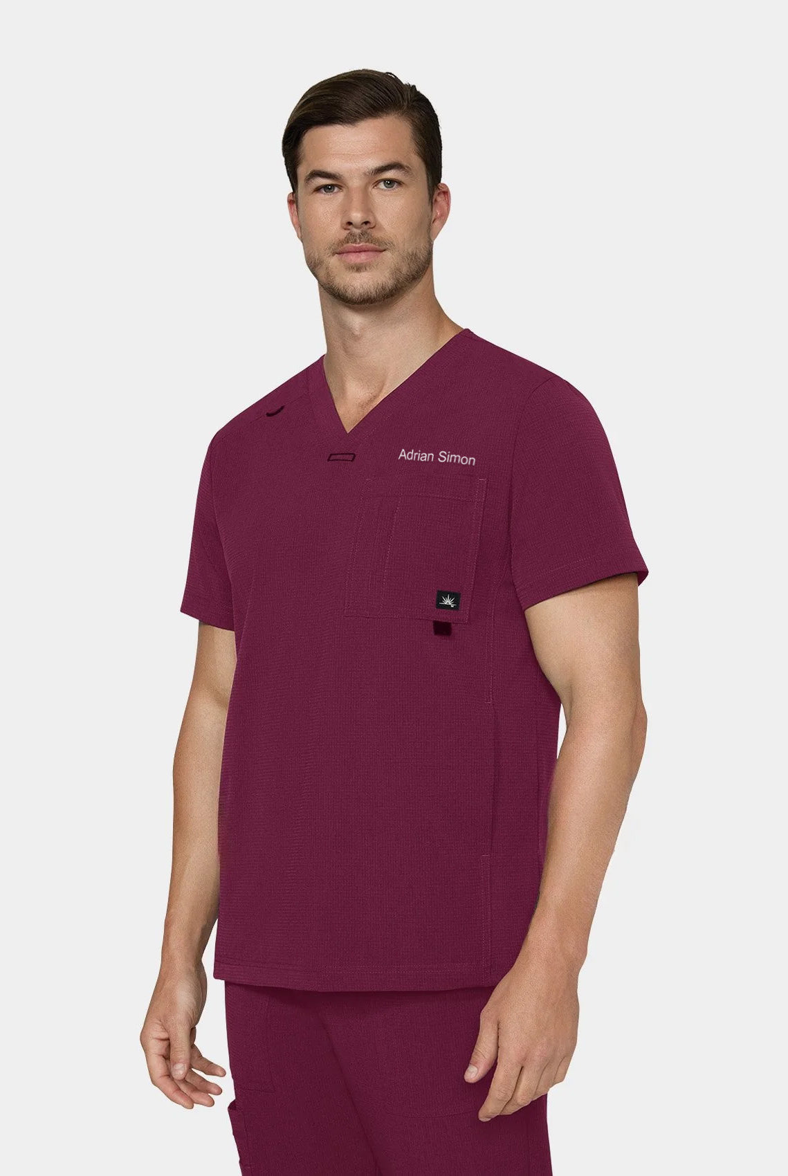Koi Solis Caldwell Scrub Top - Wine
