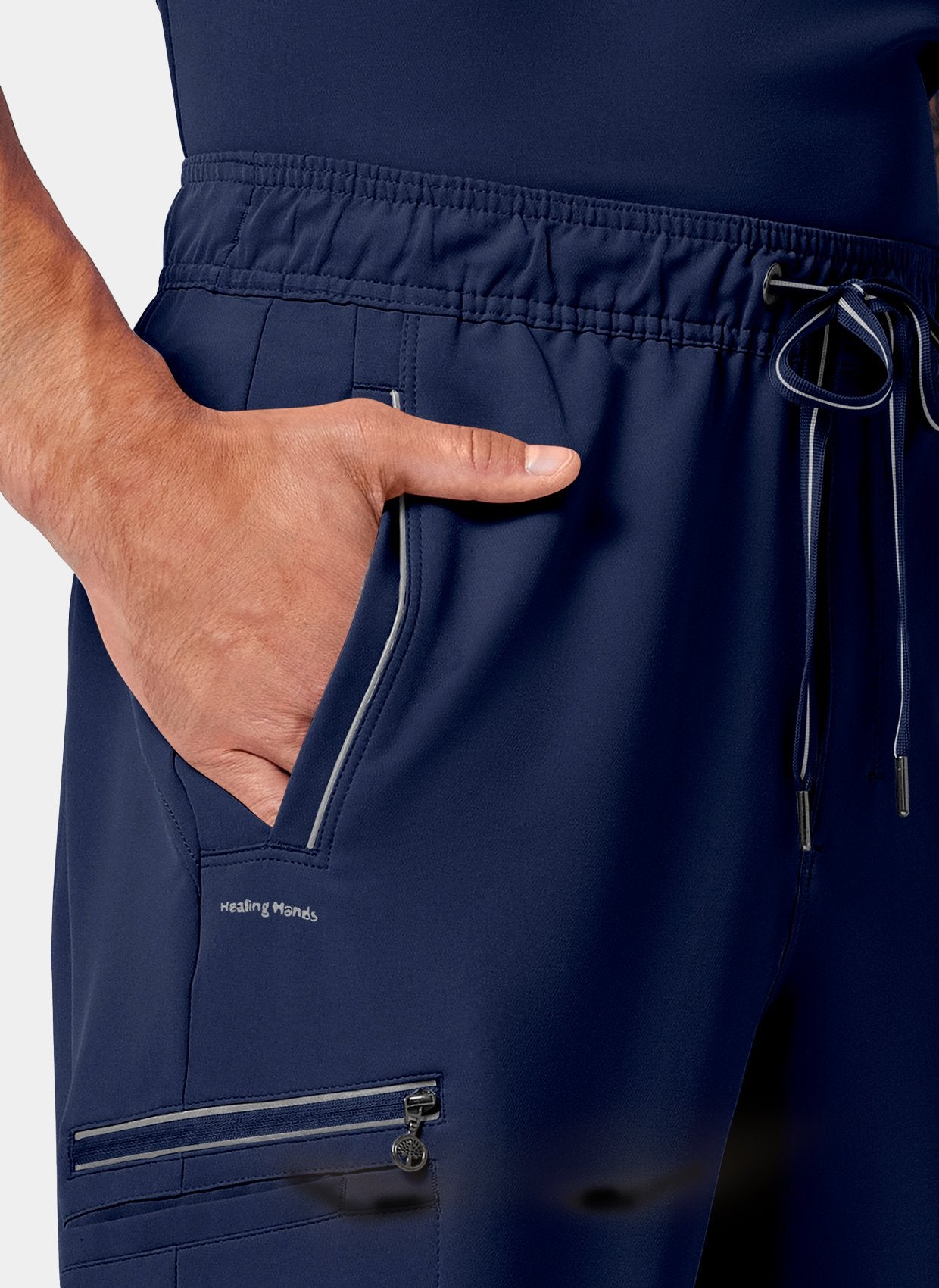 mens scrub trousers healing hands noah navy