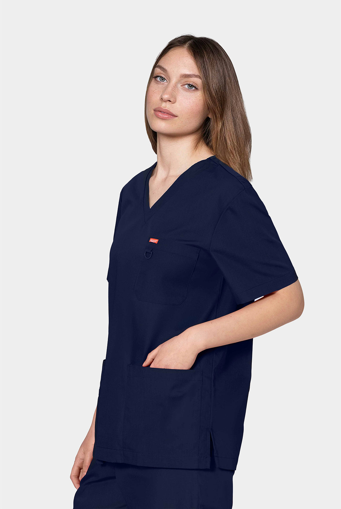 Orange Standard Balboa Scrub top Navy