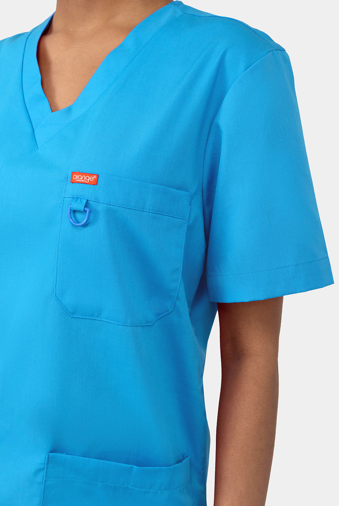 Orange Standard Balboa Scrub top Electric Blue