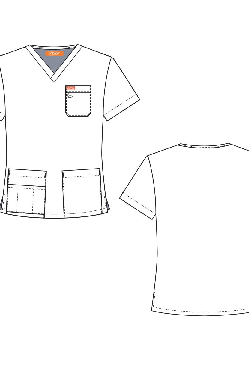 Orange Standard Balboa Scrub top