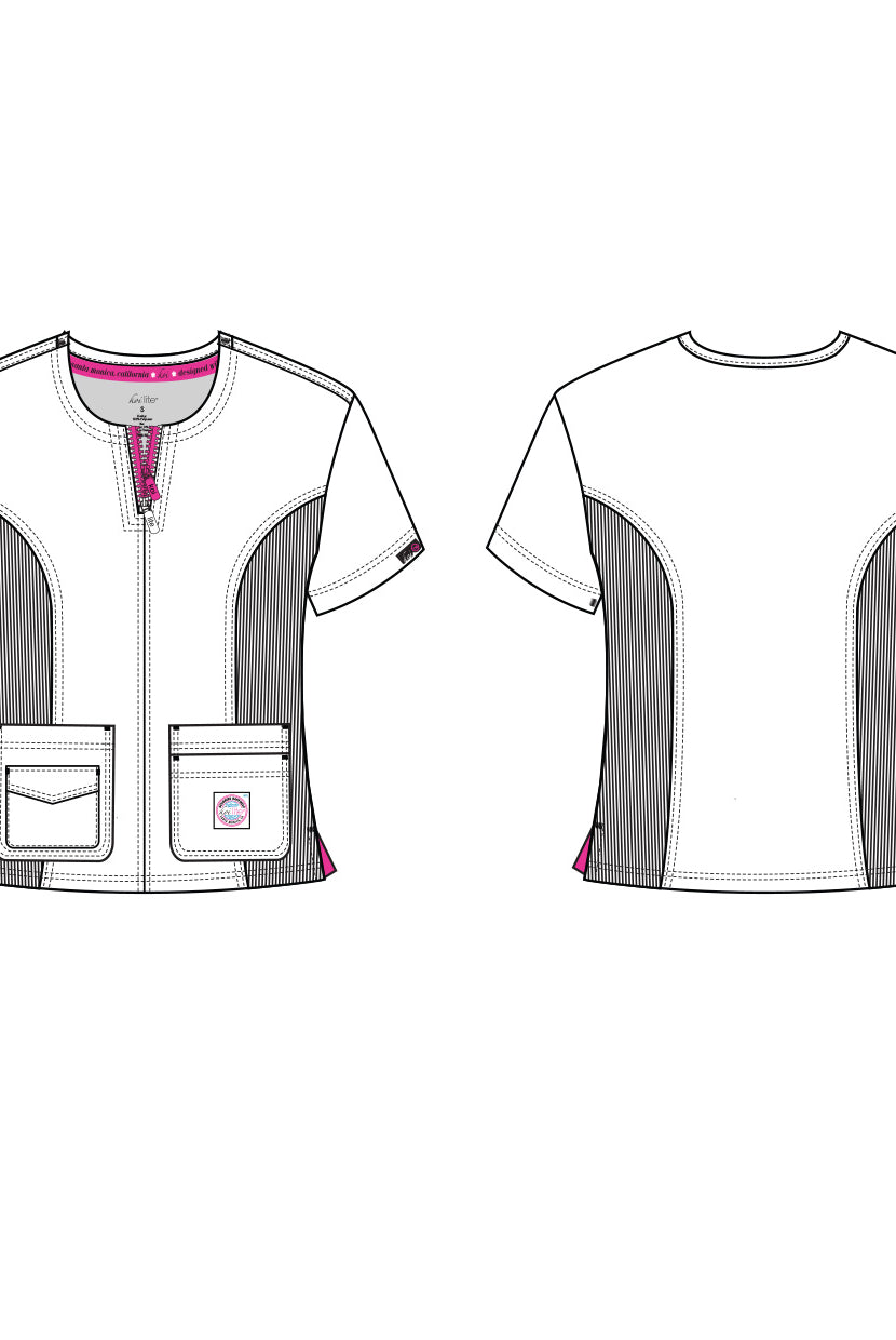 Koi lite serenity white scrub top sketch