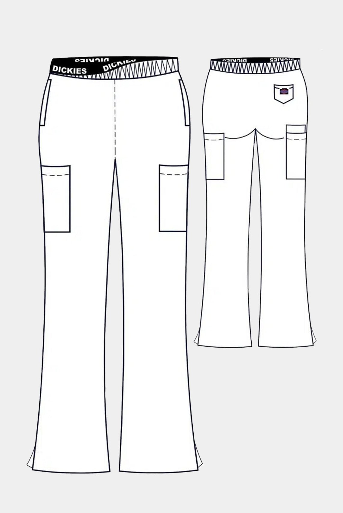 sketch unisex scrub trousers dickies boot cut