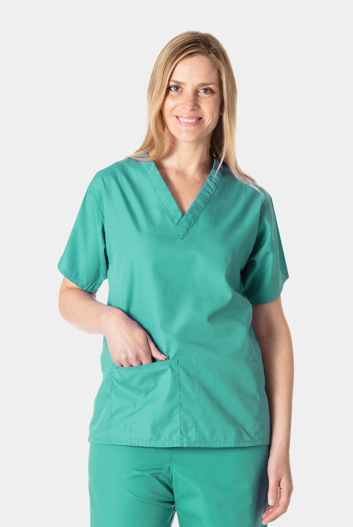 Budget Scrub Top - Mid Green