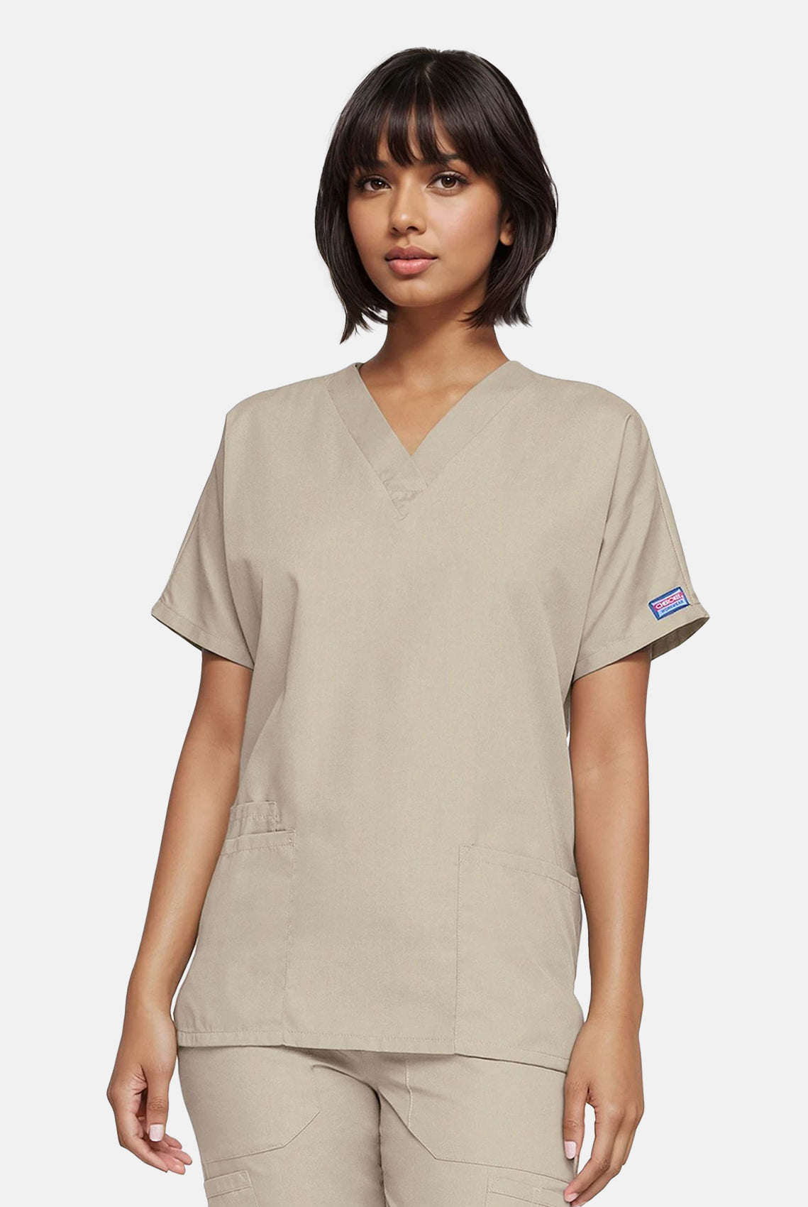 Cherokee Unisex Scrub Top - Khaki