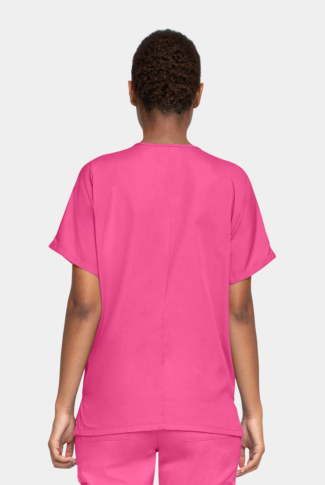 Cherokee Unisex Scrub Top - Shocking Pink