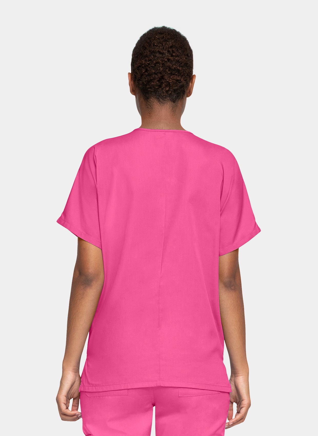 Cherokee Unisex Scrub Top - Shocking Pink
