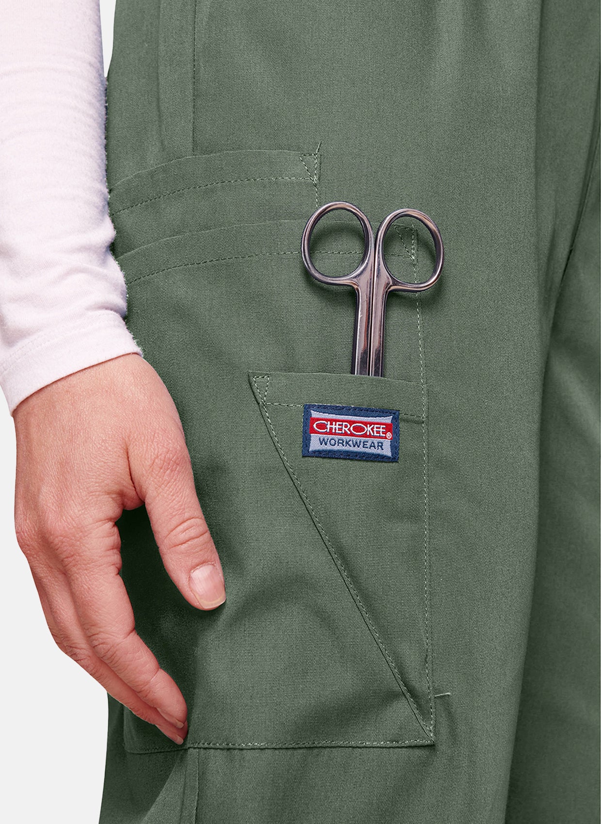 Cherokee Unisex Elasticated Scrub Trousers - Olive