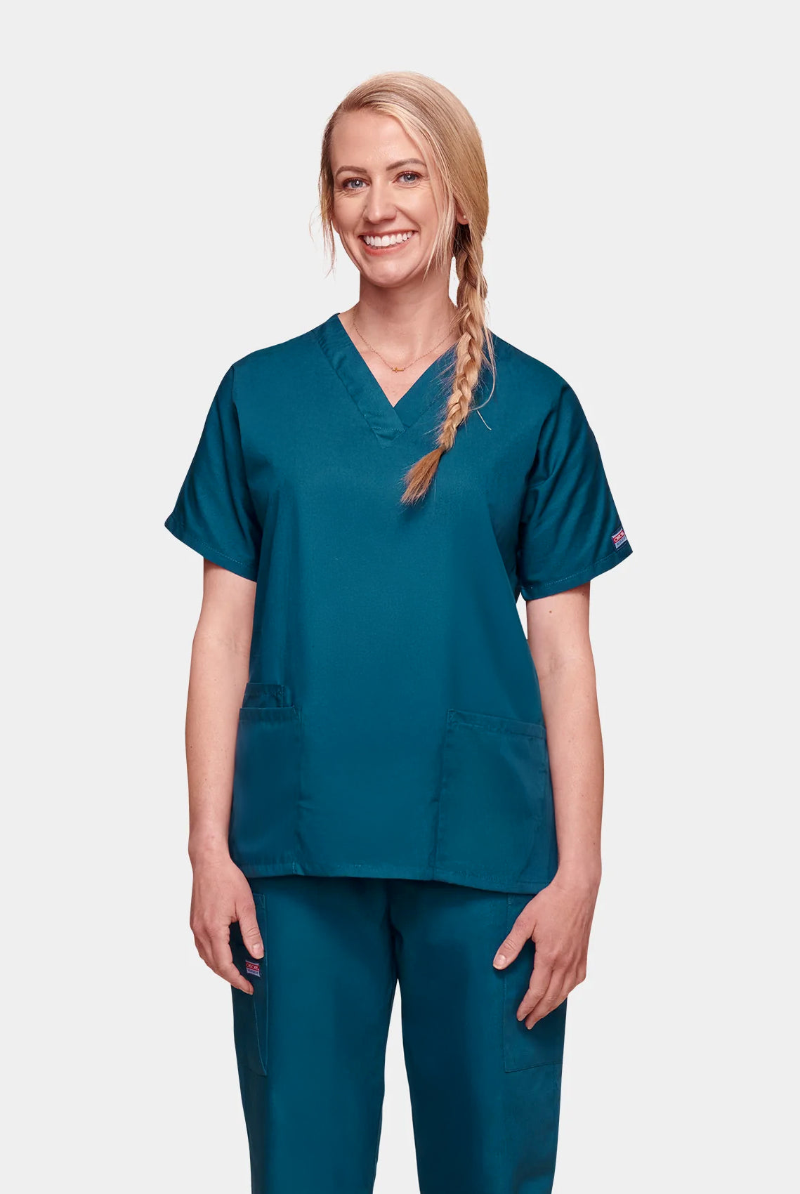 Cherokee Unisex Scrub Top - Caribbean
