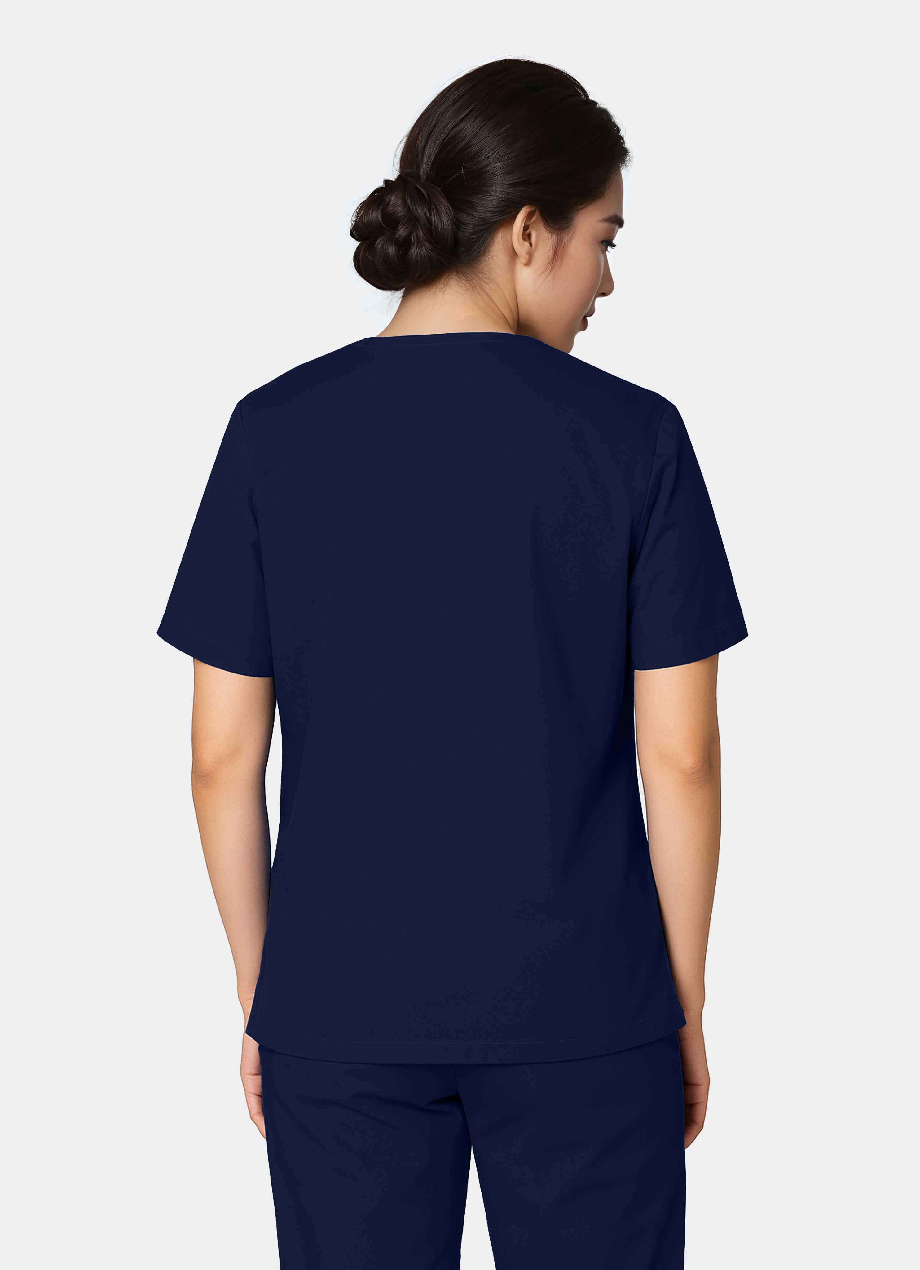 HappyFIT Unisex Scrub Top - Navy