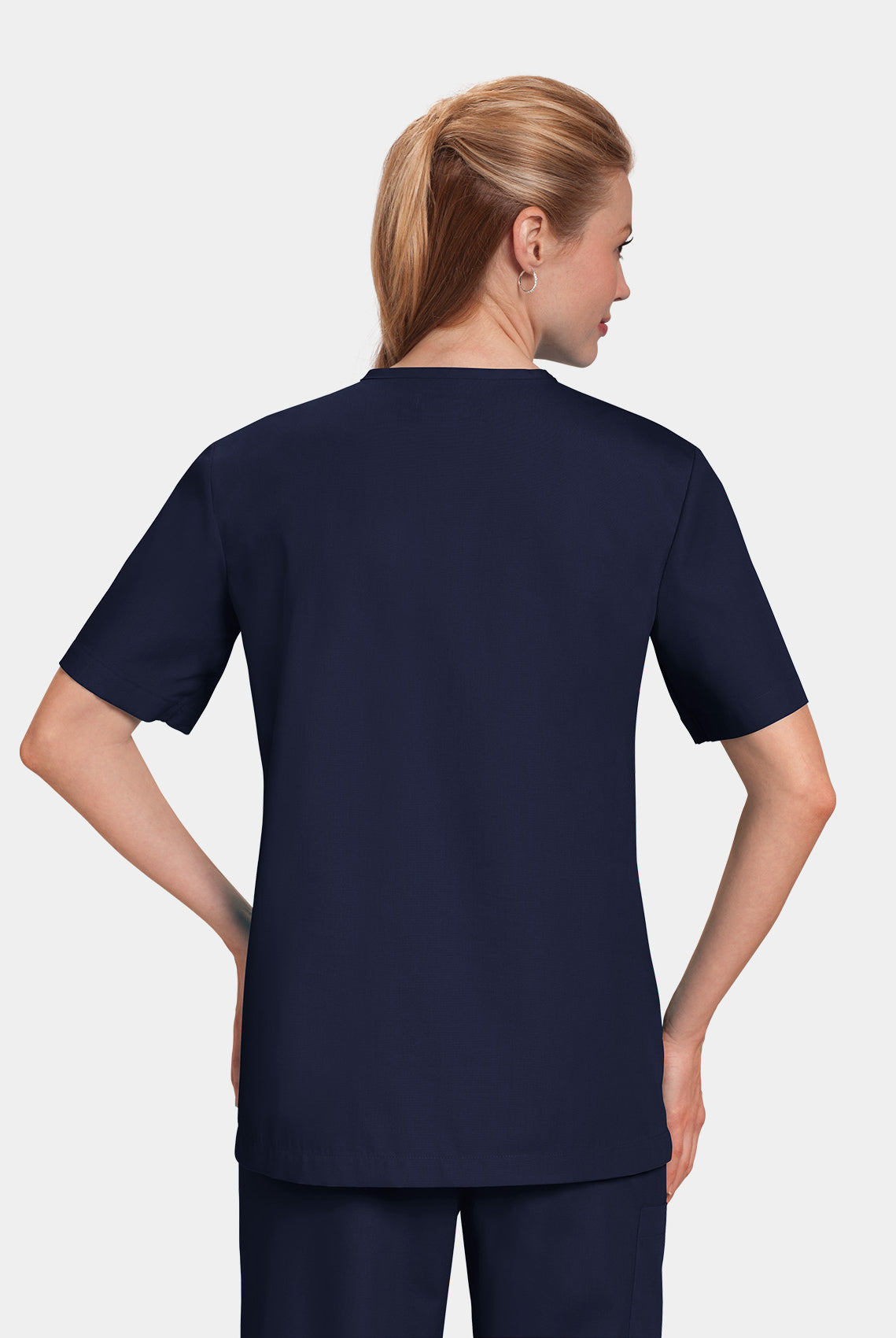 Orange Standard Balboa Scrub Top - Navy - back
