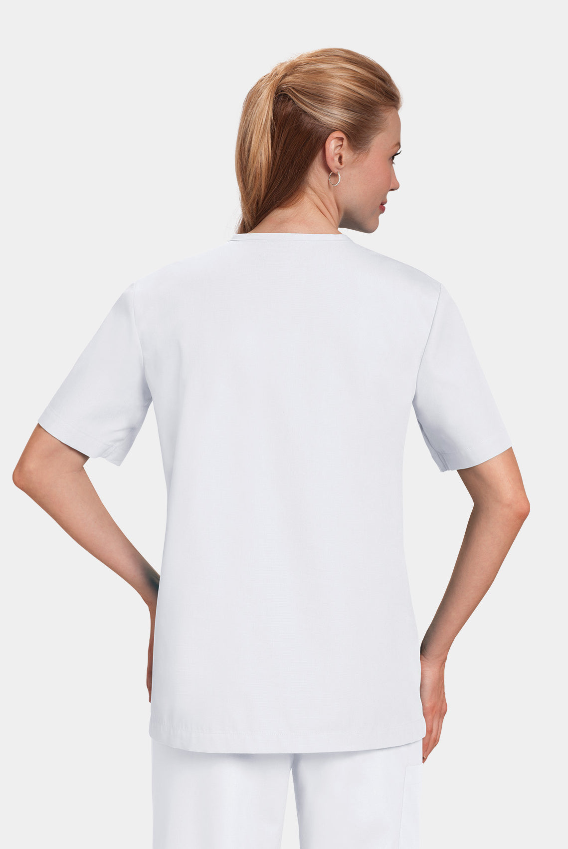 Orange Standard Balboa Scrub Top - white - back