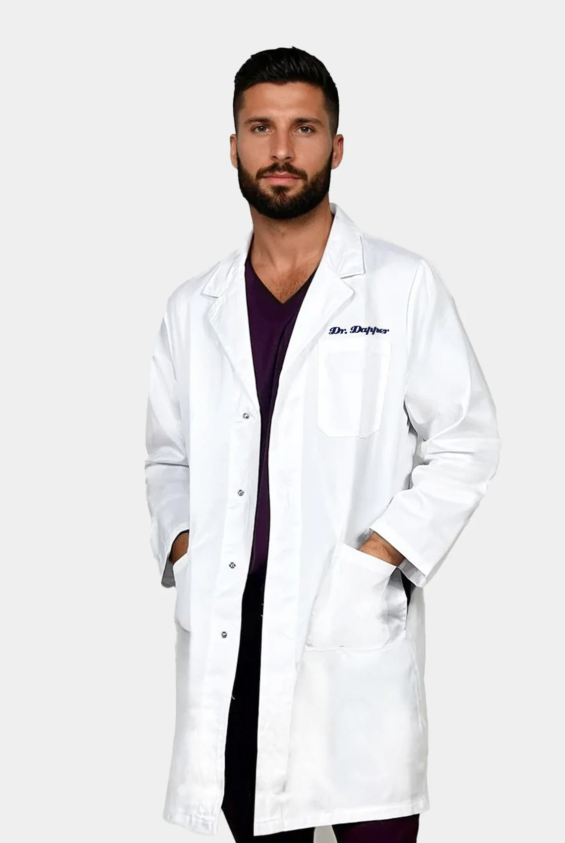 Prestige White Unisex Lab Coat-Embroidery