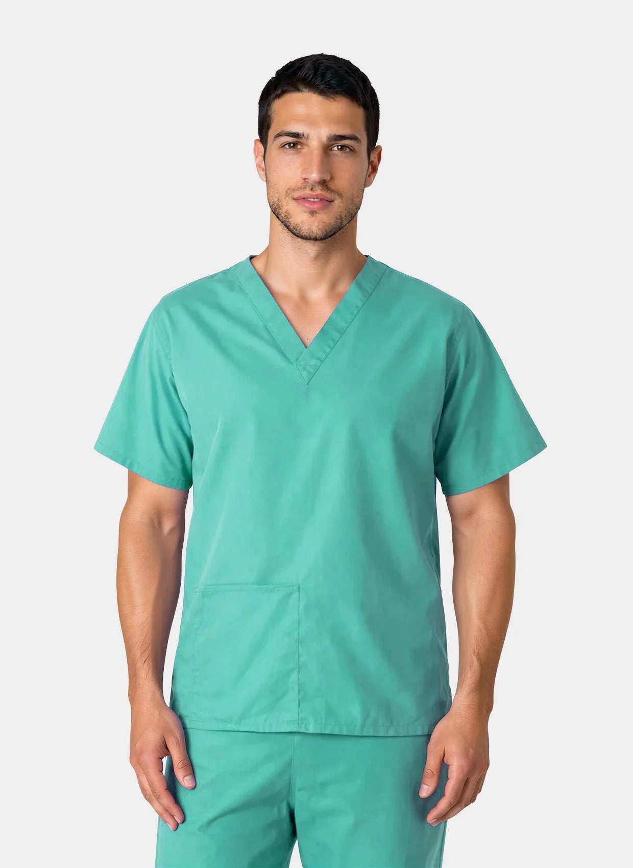 Budget Scrub Top - Mid Green