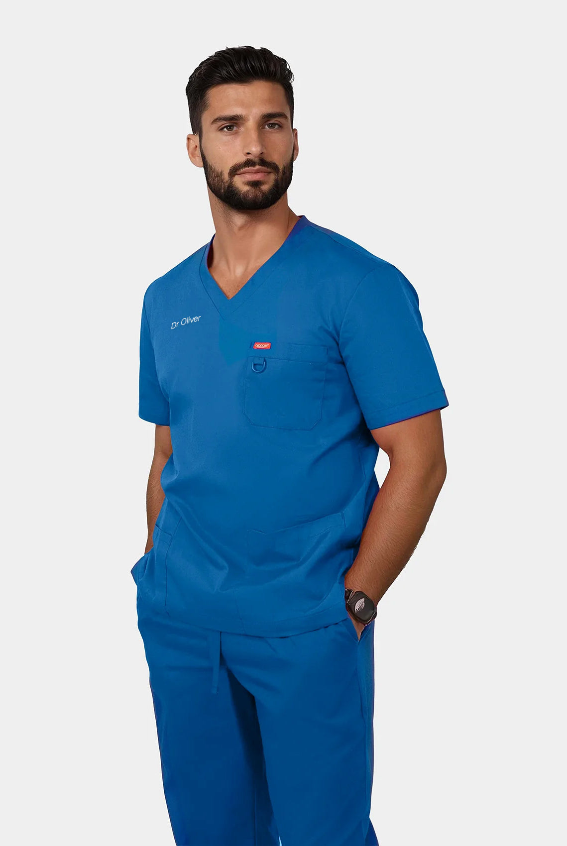 Unisex Orange Standard Balboa Scrub Top - Royal