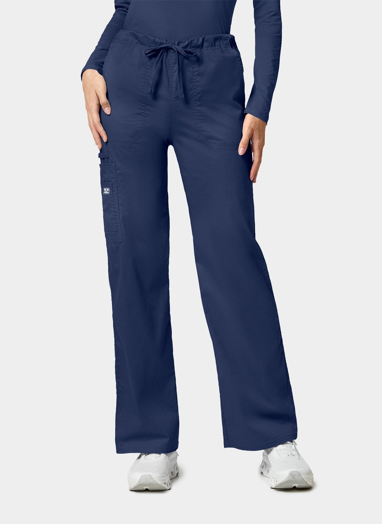 Cherokee Core Stretch Unisex Drawstring Cargo Scrub Trousers WWE4043 - Navy