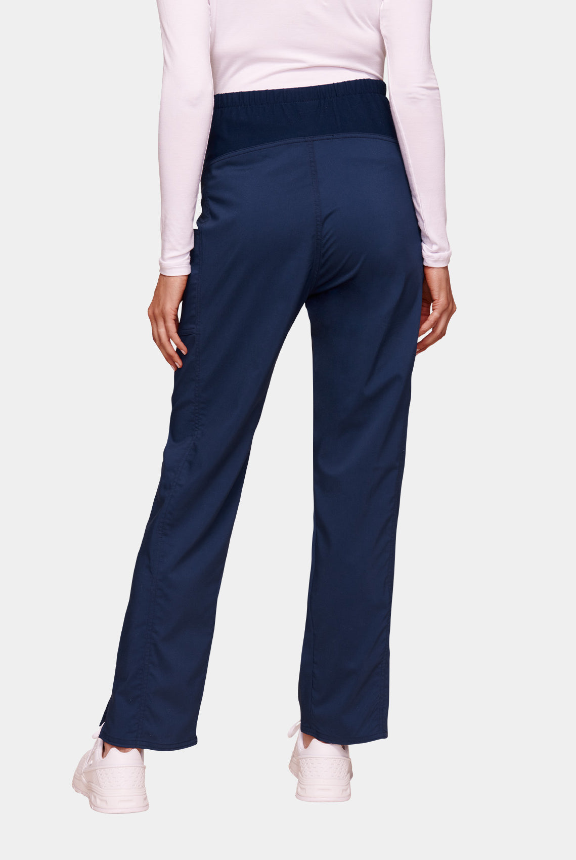 Cherokee WW Revolution Maternity Straight Leg Scrub Trousers WWE155-Navy-Back