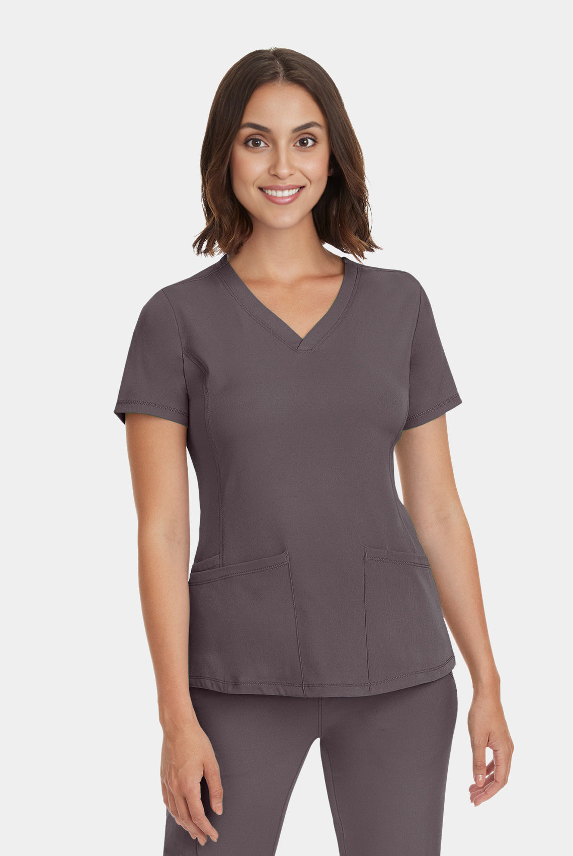Healing Hands Monica Scrub Top - Pewter