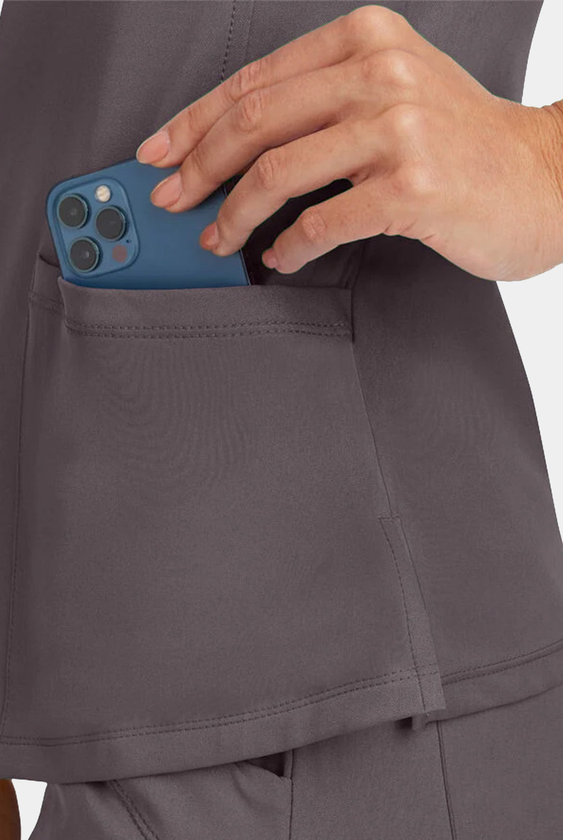 Healing Hands Monica Scrub Top - Pewter