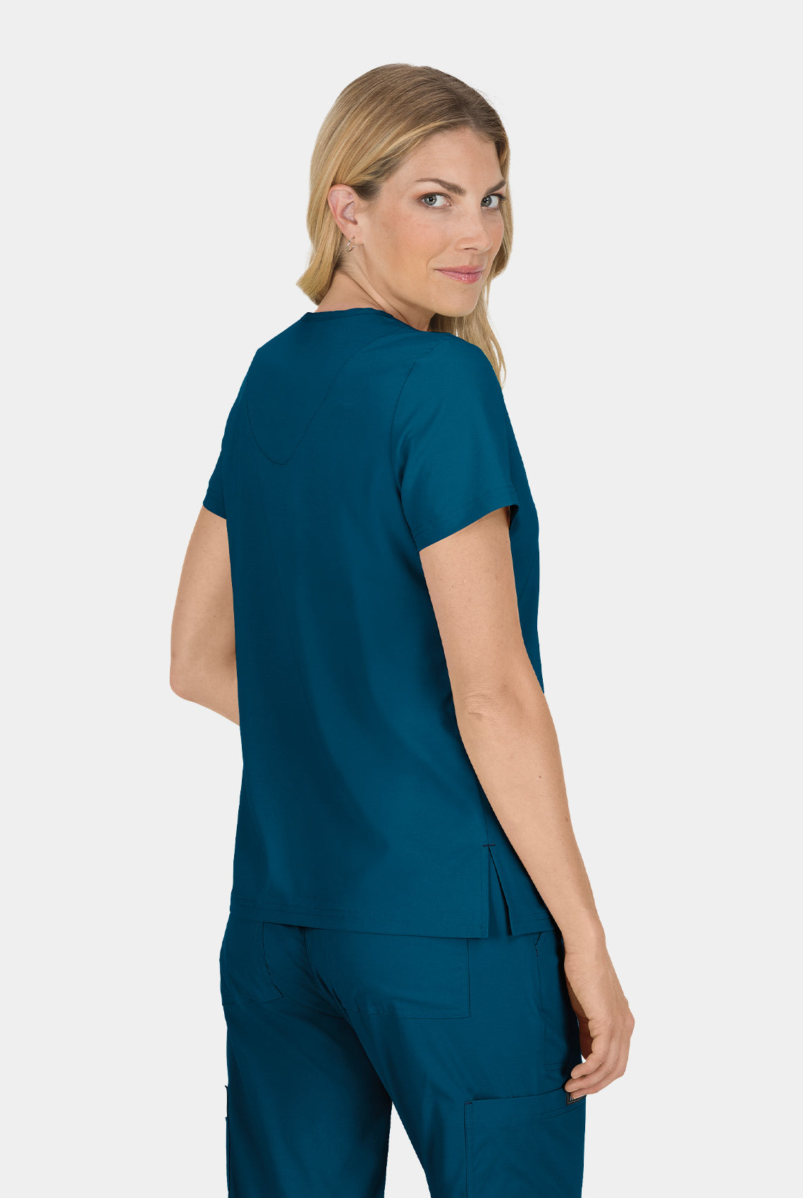 Koi Basics Becca Scrub Top - Caribbean - Back