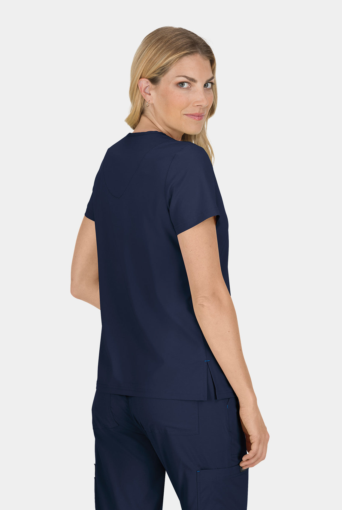 Koi Basics Becca Scrub Top - Navy - Back