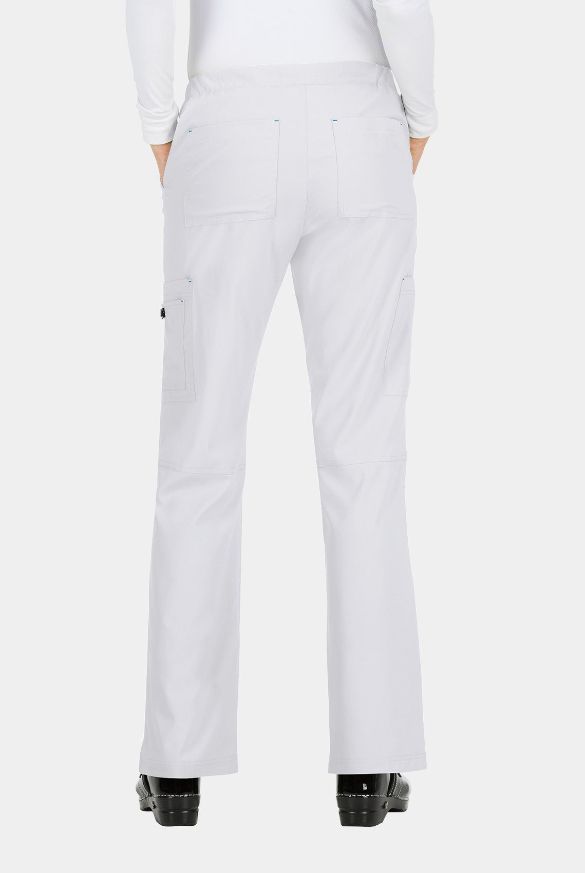 Koi Basics Holly Scrub Trousers - White - Back