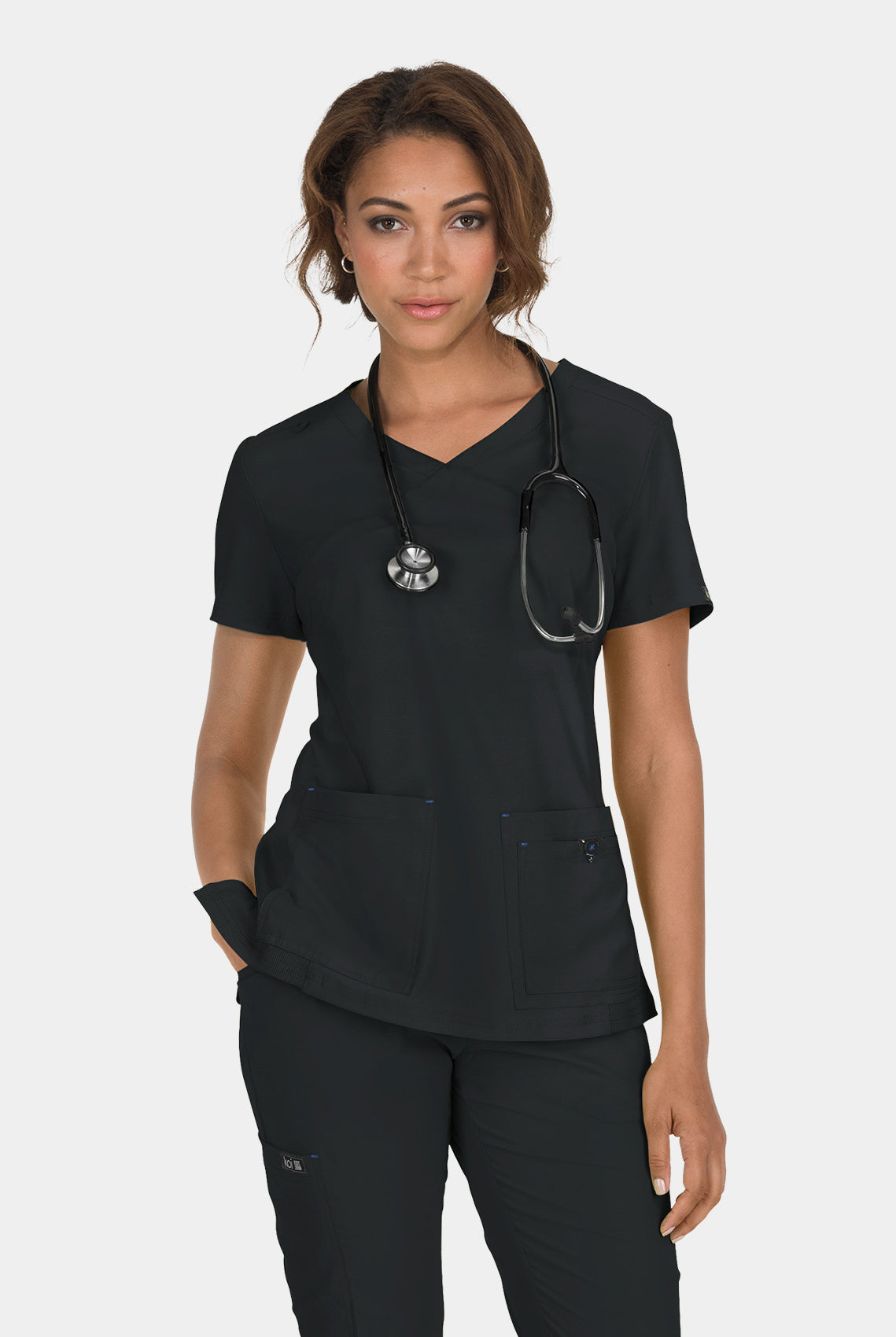 Koi Basics Katie Scrub Top - Black