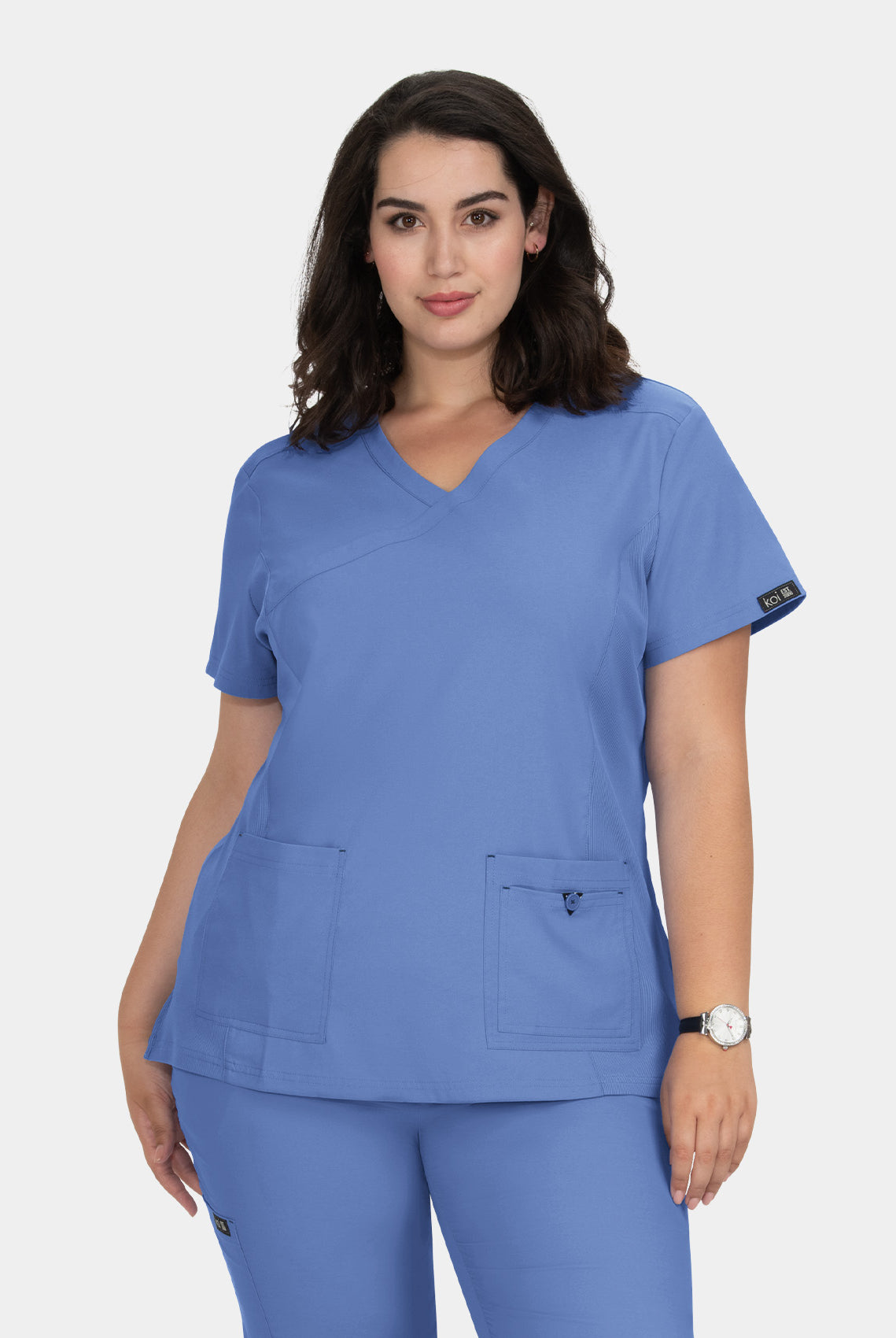 Koi Basics Katie Scrub Top - True Ceil