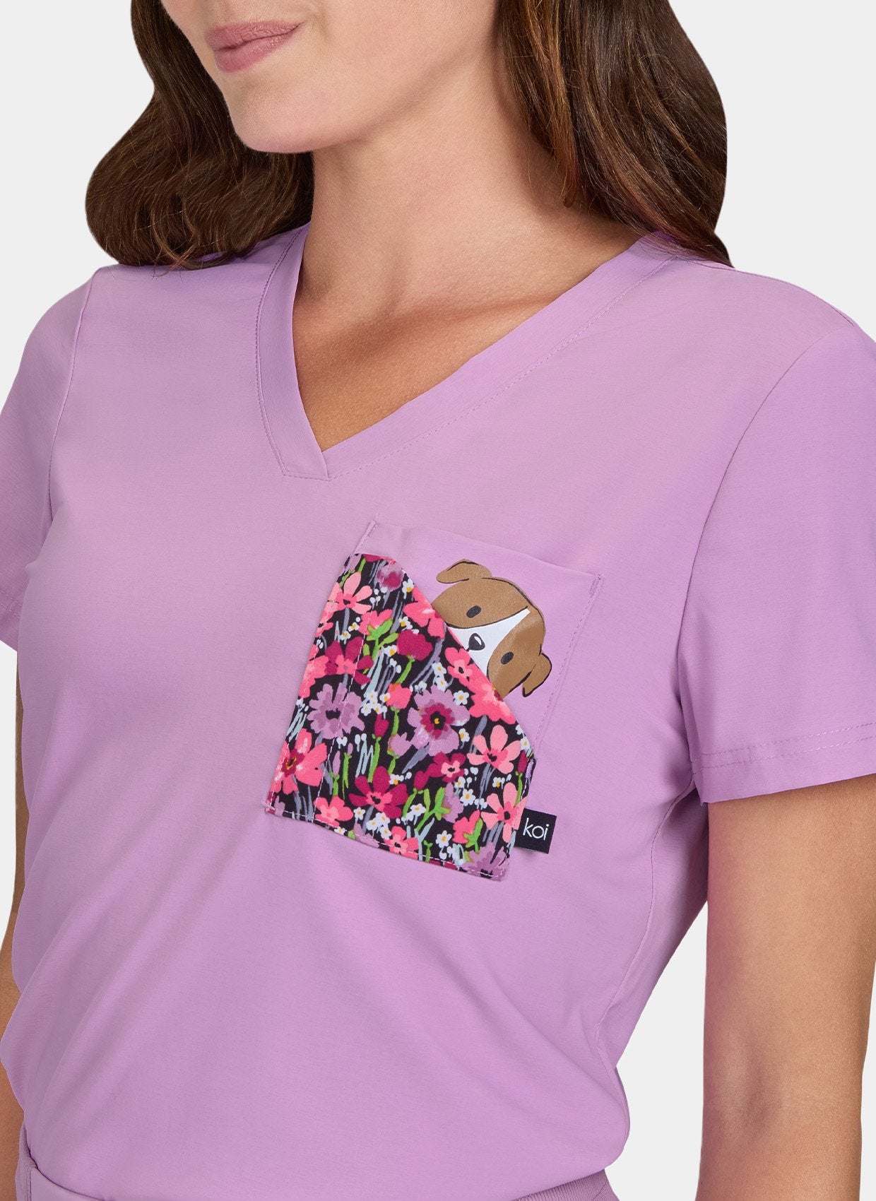 Koi Basics Nixie Placement Top - Bloom Lavender Detail