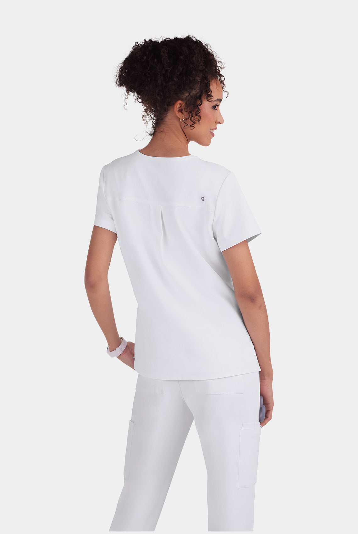 Koi Cureology Aura Scrub Top - White - Back