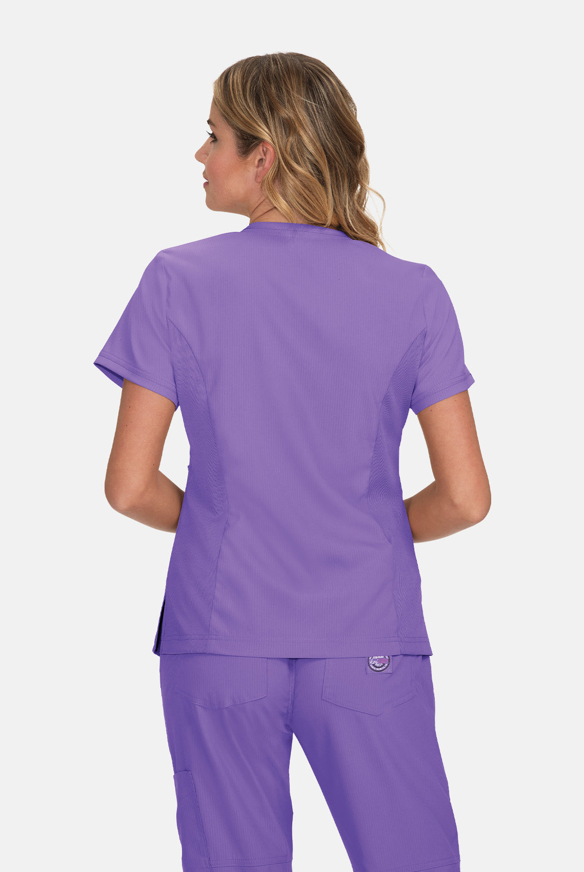 Koi Lite Philosophy Scrub Top - French Lavender - back