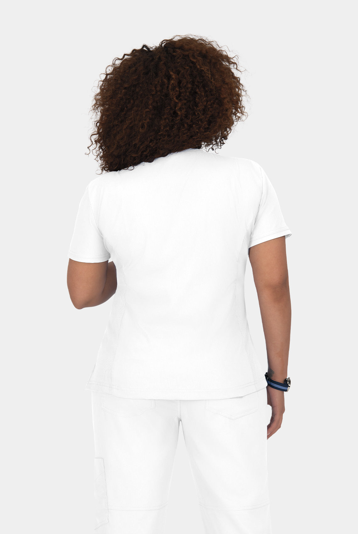 Koi Lite Philosophy Scrub Top - White - Back