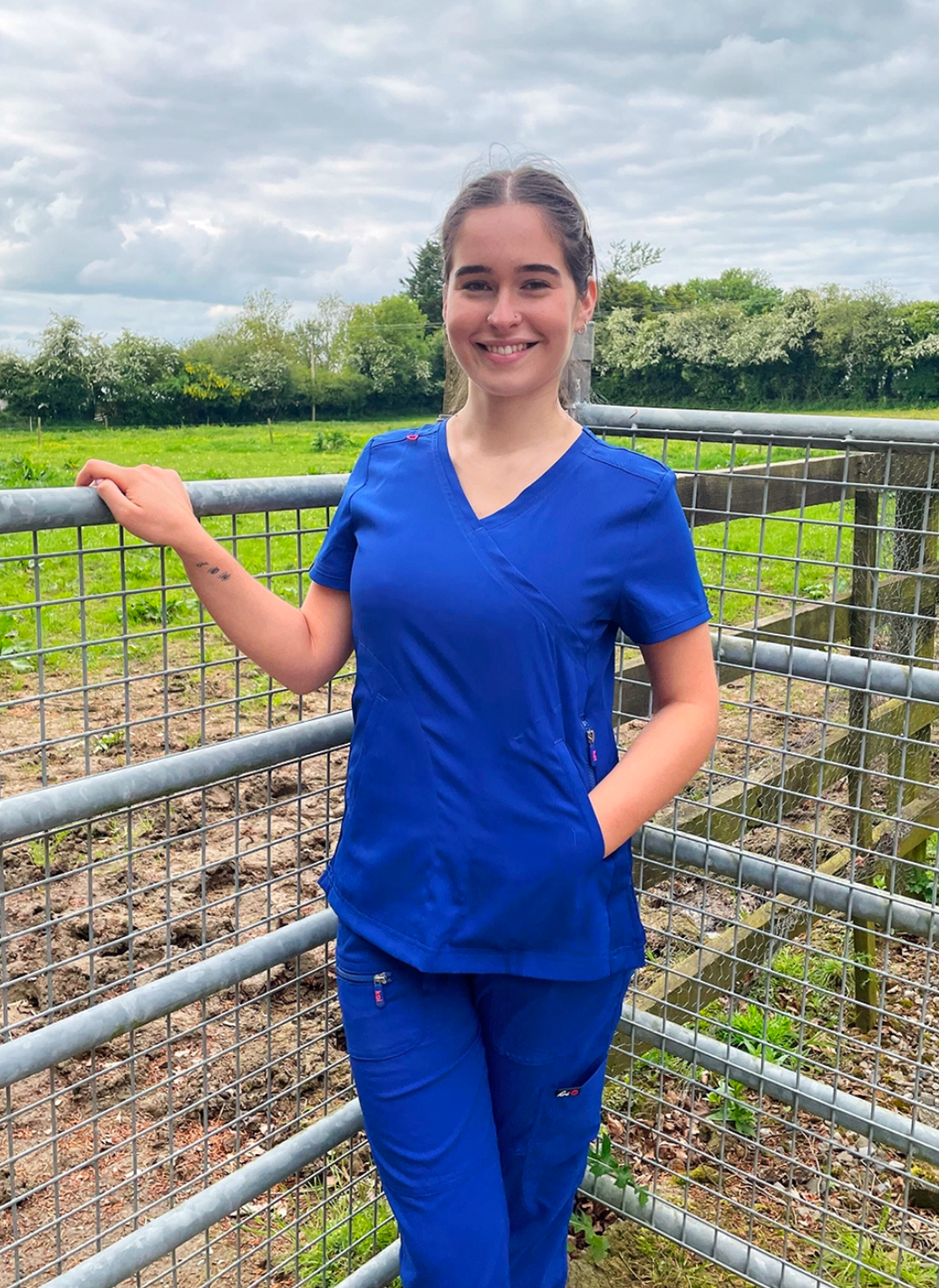 Koi Lite Philosophy Scrub Top