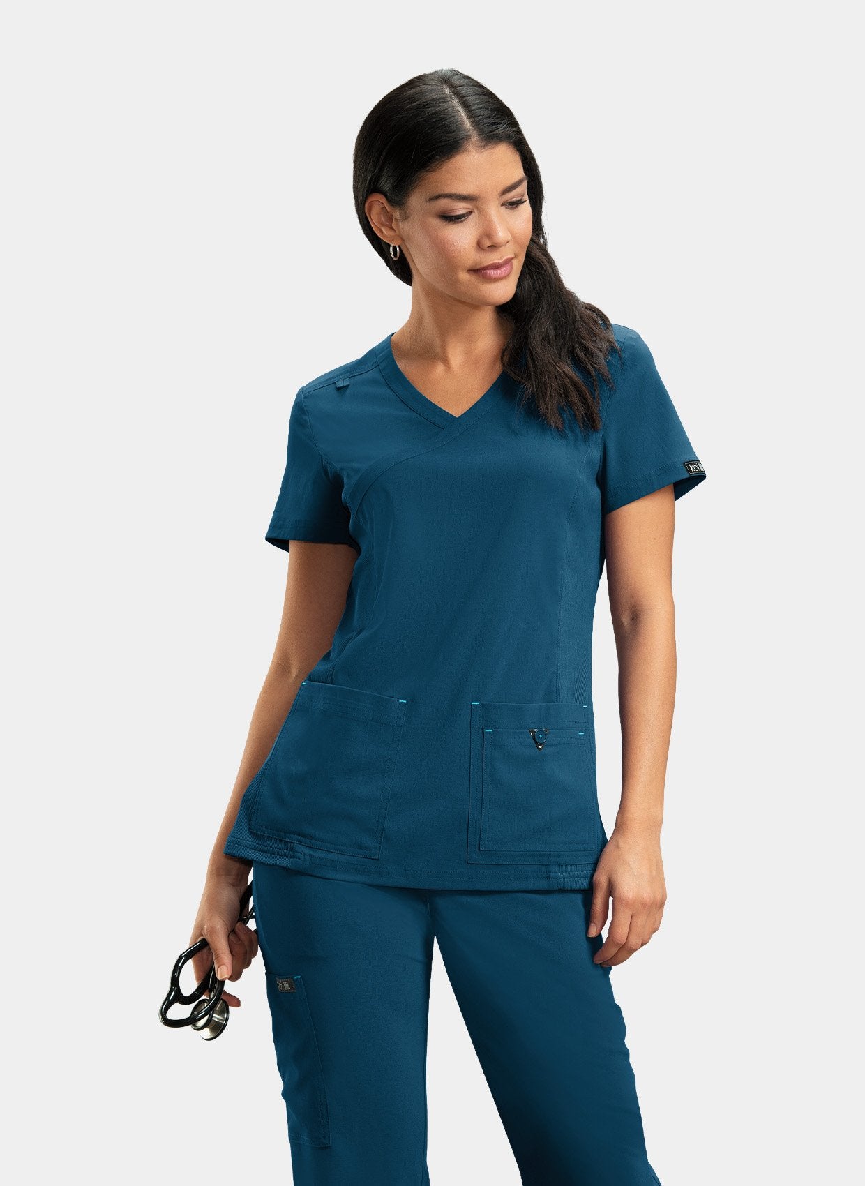 Koi Basics Katie Scrub Top - Caribbean