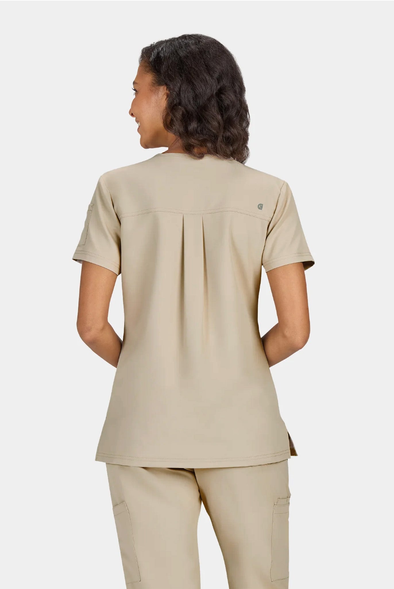 Koi Cureology Cardi Scrub Top - Khaki