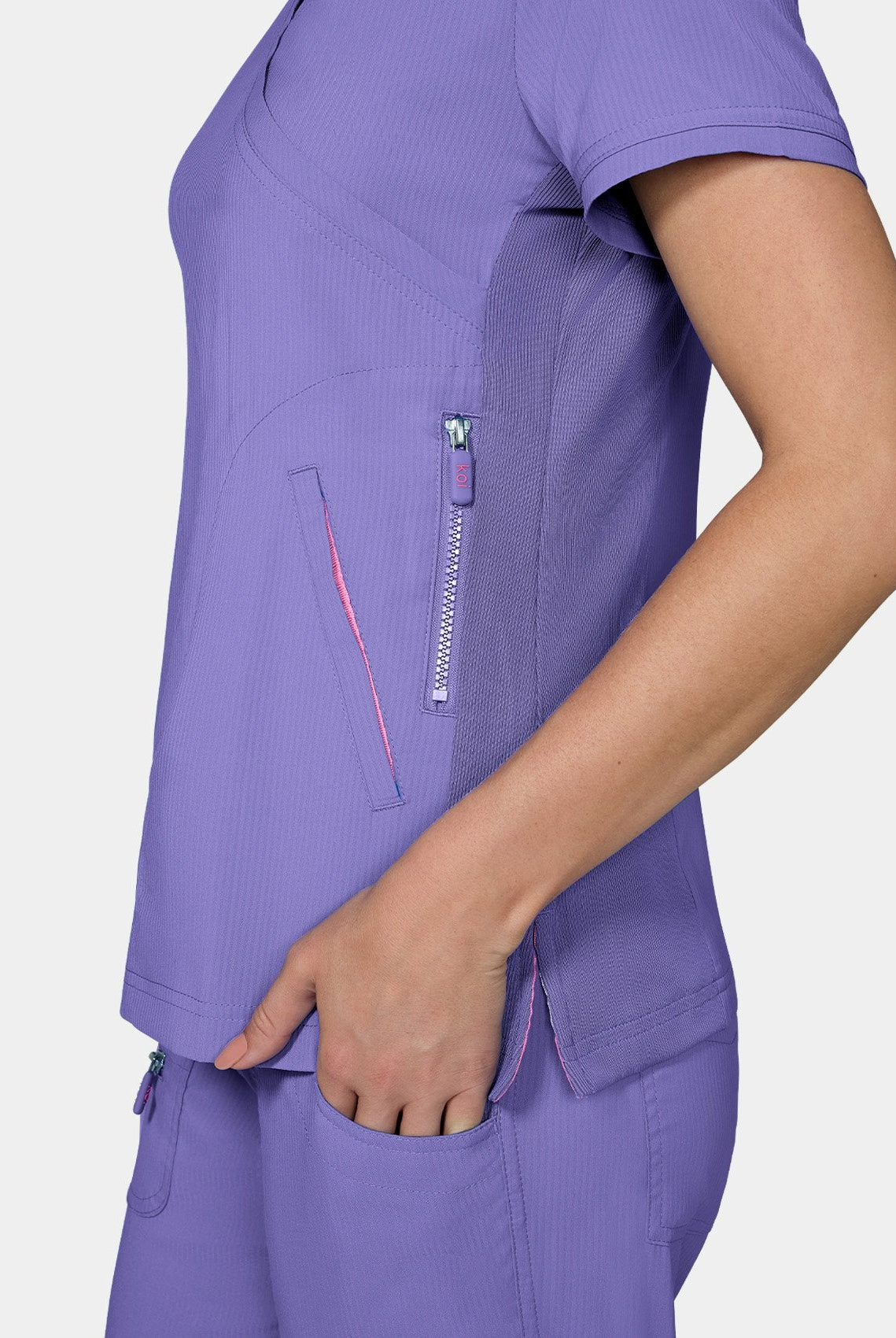 Koi Lite Philosophy Scrub Top - French Lavender