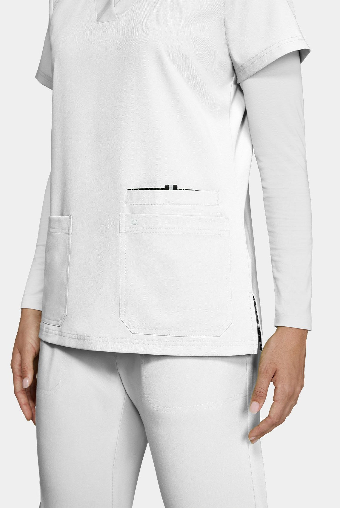 Koi Next Gen Hustle And Heart Scrub Top- white