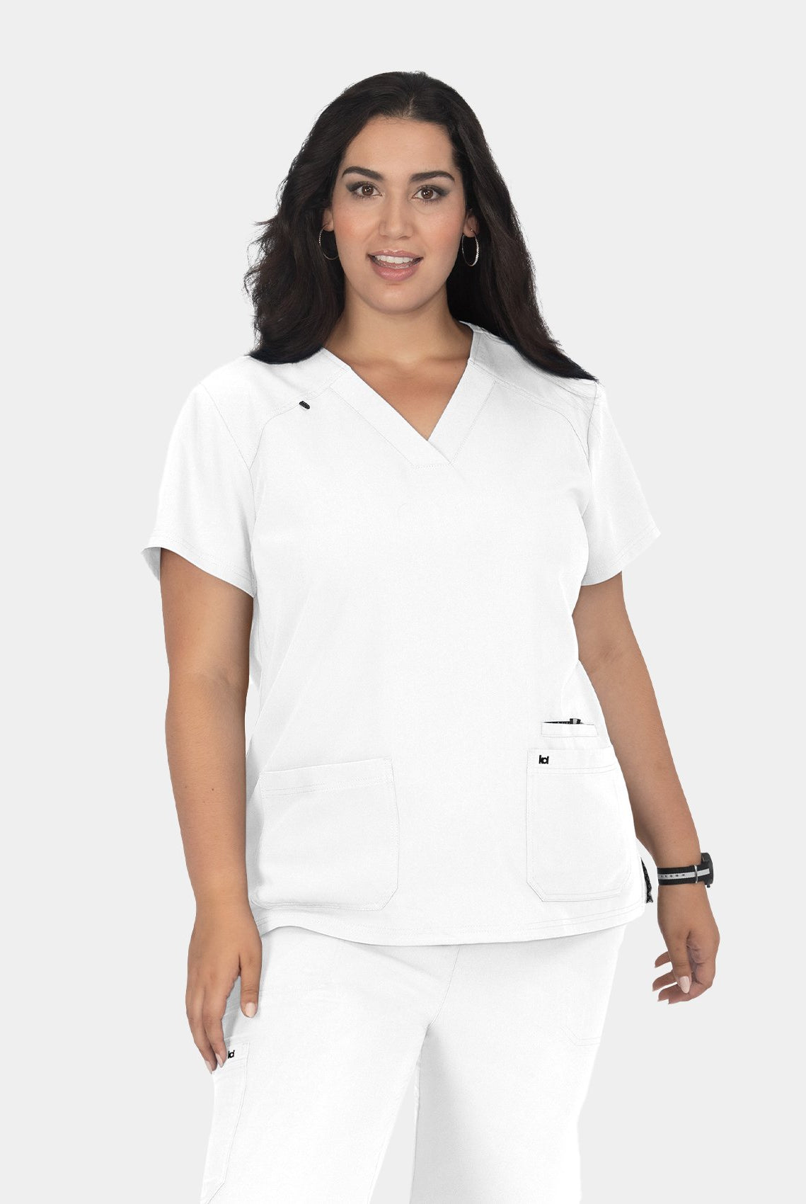 Koi Next Gen Hustle And Heart Scrub Top- white